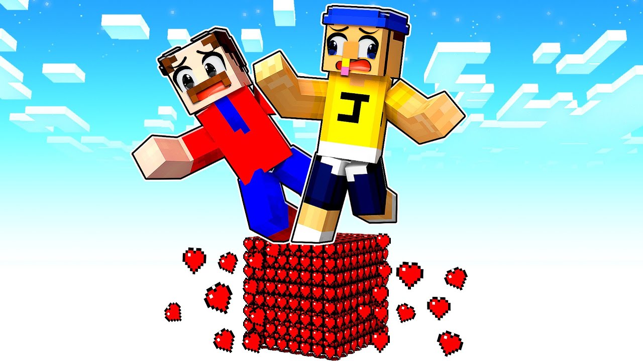 Minecraft But It's ONE HEART BLOCK!
