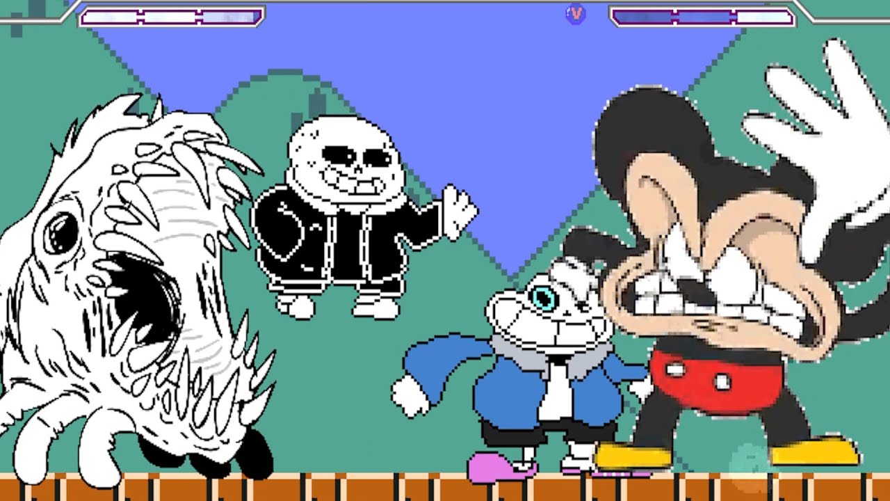 THESE MUGENS ARE HILARIOUS! SR. PELO'S CREATIONS' UNDERPANTS SANS AND ILL  vs  SANESS AND MOKEY