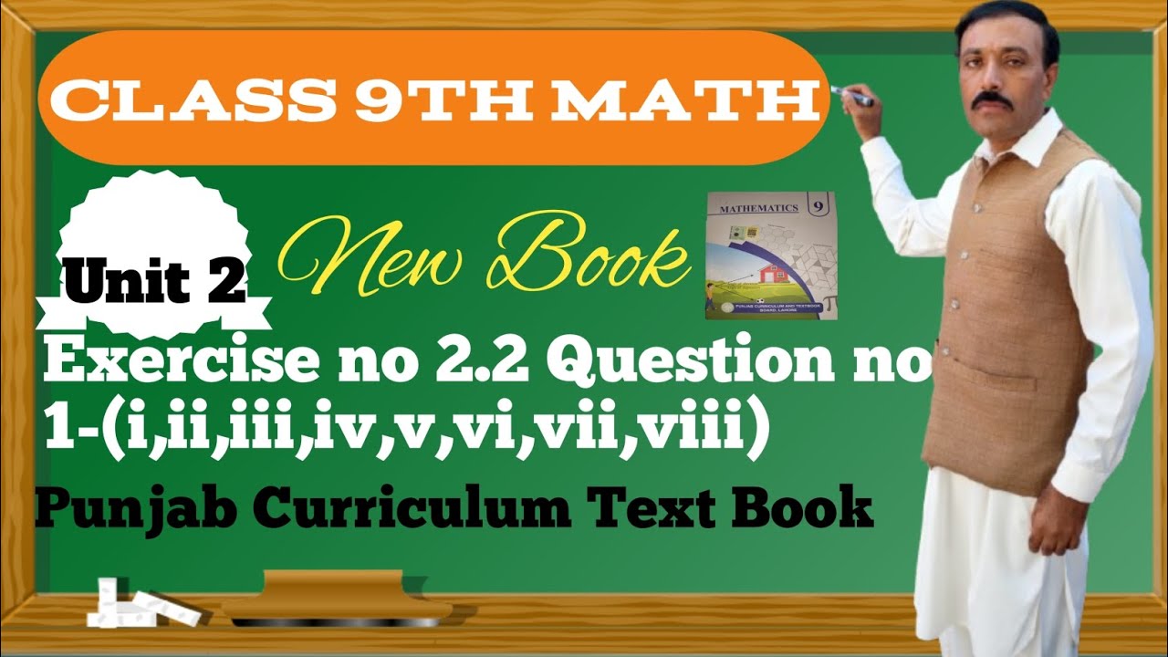 Class 9th MATH Unit no 2 Exercise no 2.2 Question no 1-(I,ii,iii,iv,v,vi,vii,viii)Logarithmic farm 