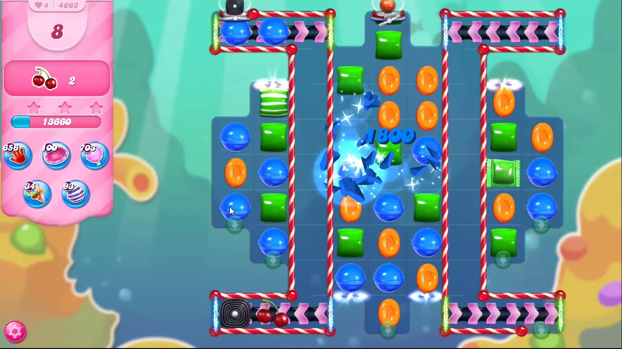 Candy Crush Saga Level 4662 NO BOOSTERS