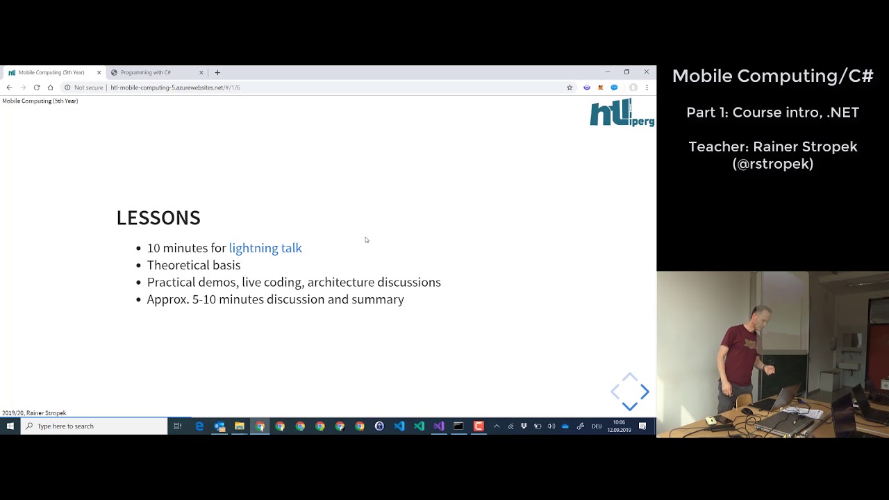 HTL Perg: Mobile Computing and C# Course - Part 1 (Course Overview, .NET Core Fundamentals)
