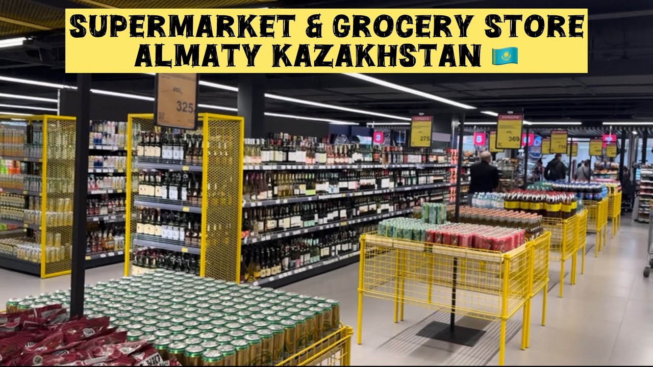 Kazakhstan Almaty के Supermarket and Grocery Stores | Family trip to #kazakhstan #almaty