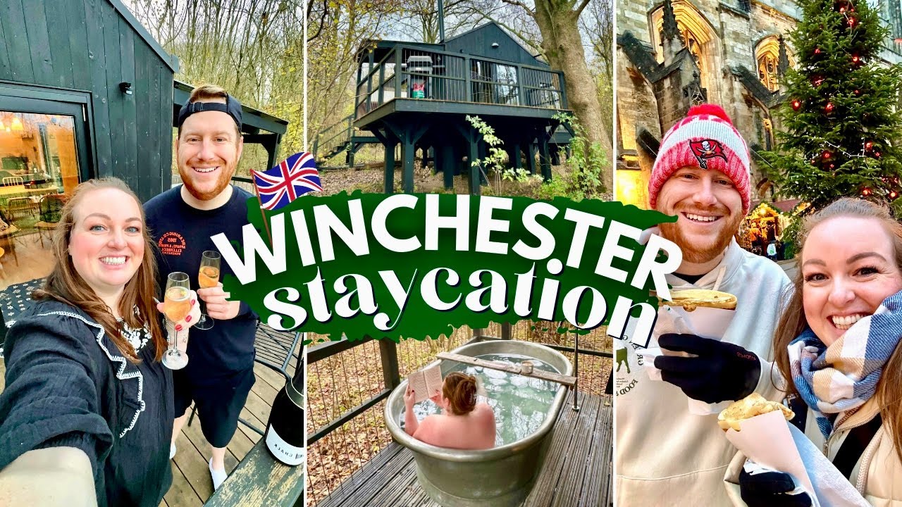 TREEHOUSE STAYCATION! 🌳 Winchester Christmas Markets ✨ Dog-Friendly Cabin, Stockbridge & Farm Shop 🐾