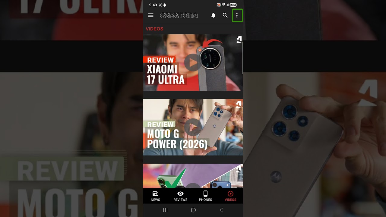 How to use GSMArena new app for blind users