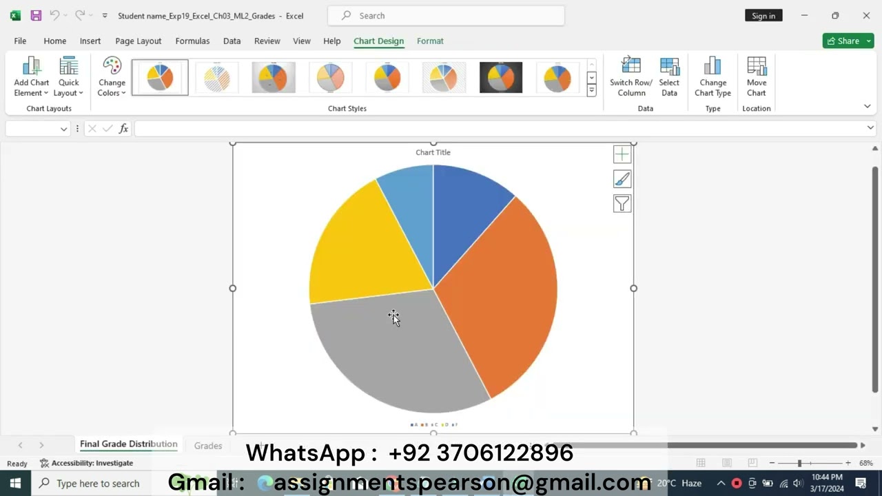 Exp19_Excel_Ch03_ML2_Grades | Excel Chapter 3 Mid-Level 2 &ndash; Grades | excel Ch03 ML2 Grades