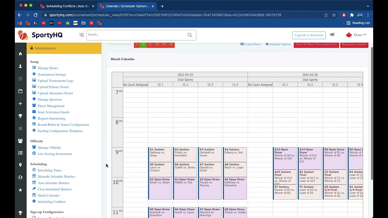 Resolving Scheduling Conflicts