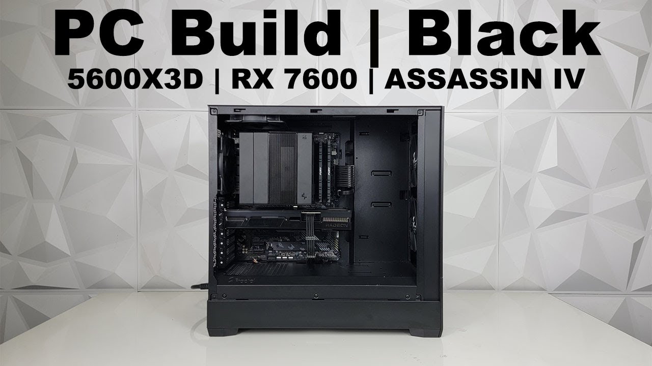 Black PC Build  | No RGB | Ryzen 5600X3D | DeepCool ASSASSIN IV | Acer Predator BiFrost RX 7600