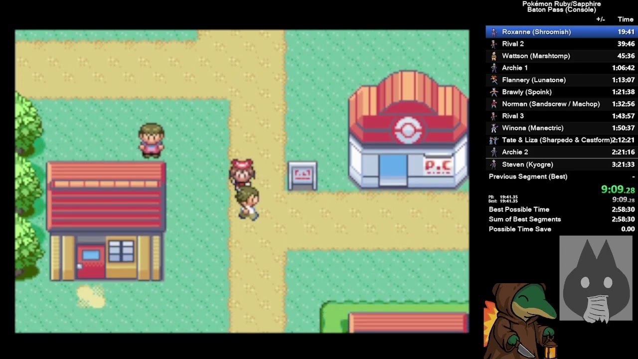 Pokémon Sapphire Baton Pass in 3:13:52