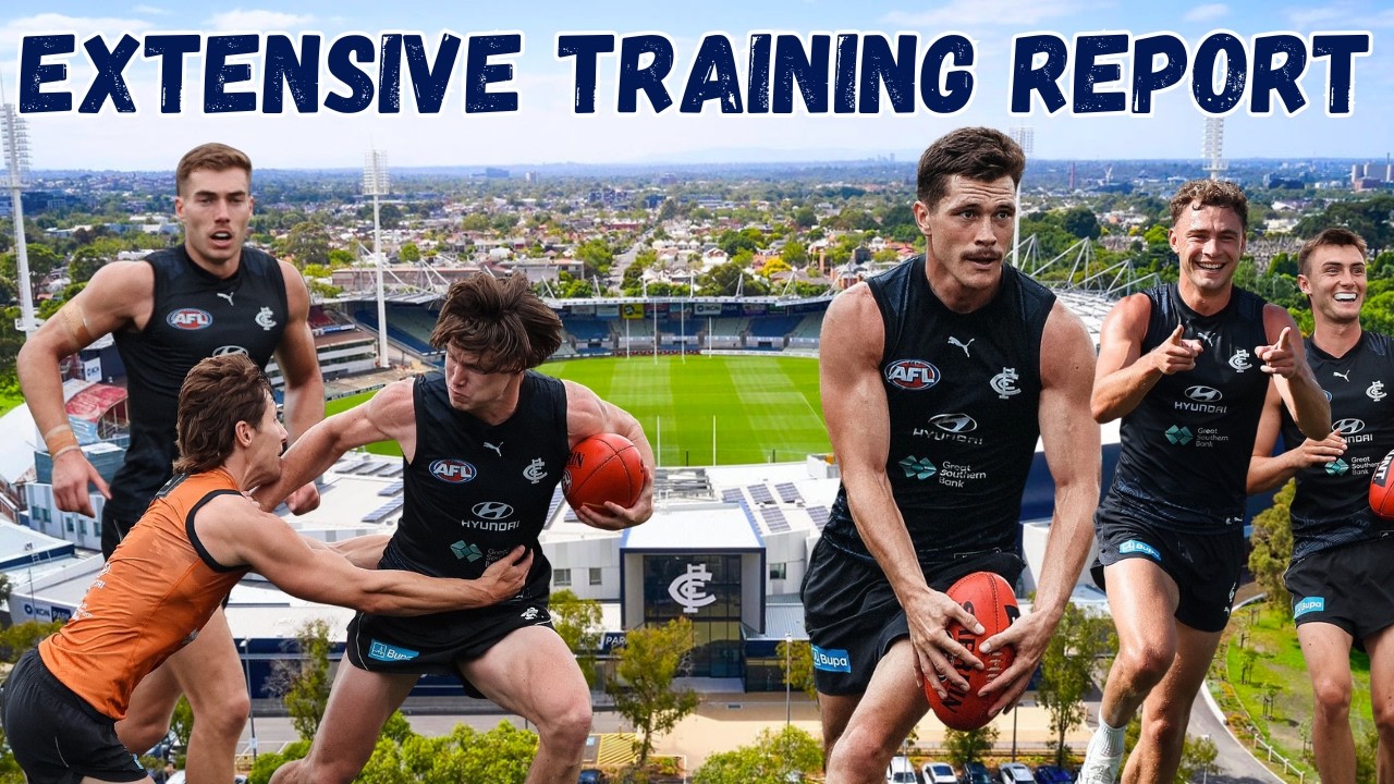 Pretty much every detail you need to know about Carlton's Training ahead of a trip to Brisbane.