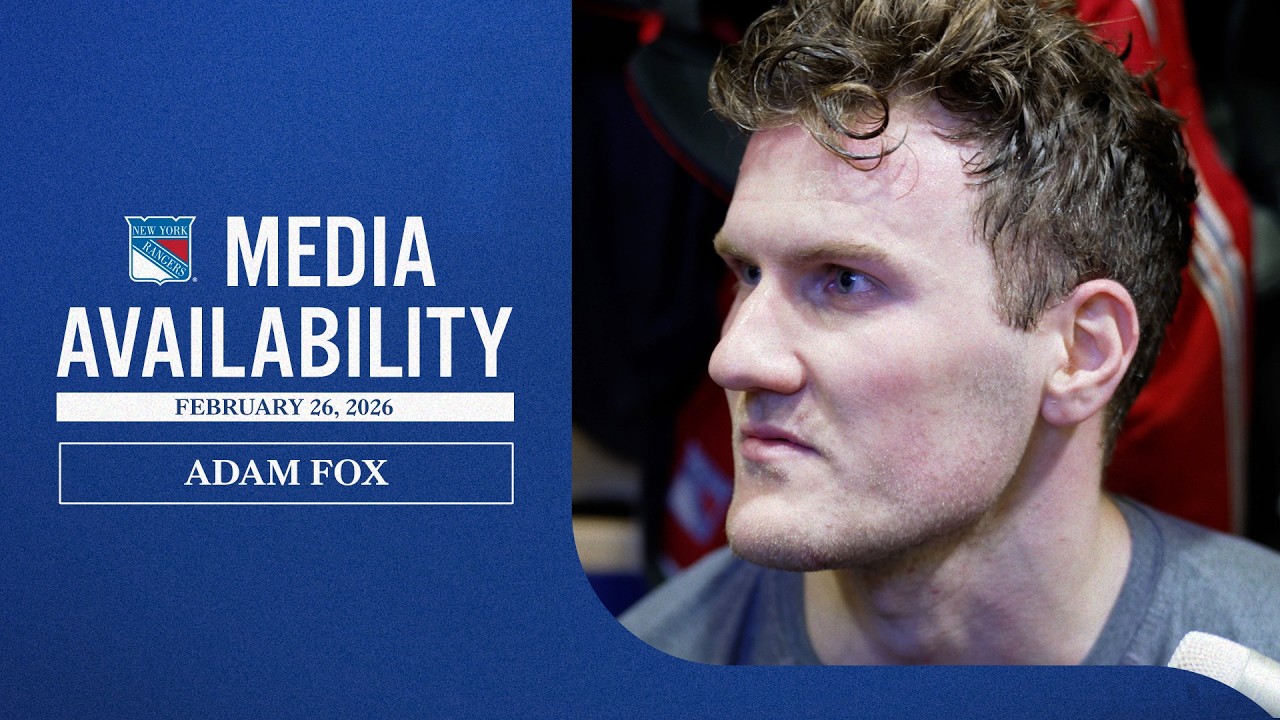 PHI vs NYR: Adam Fox Postgame Media Availability | Feb. 26, 2026