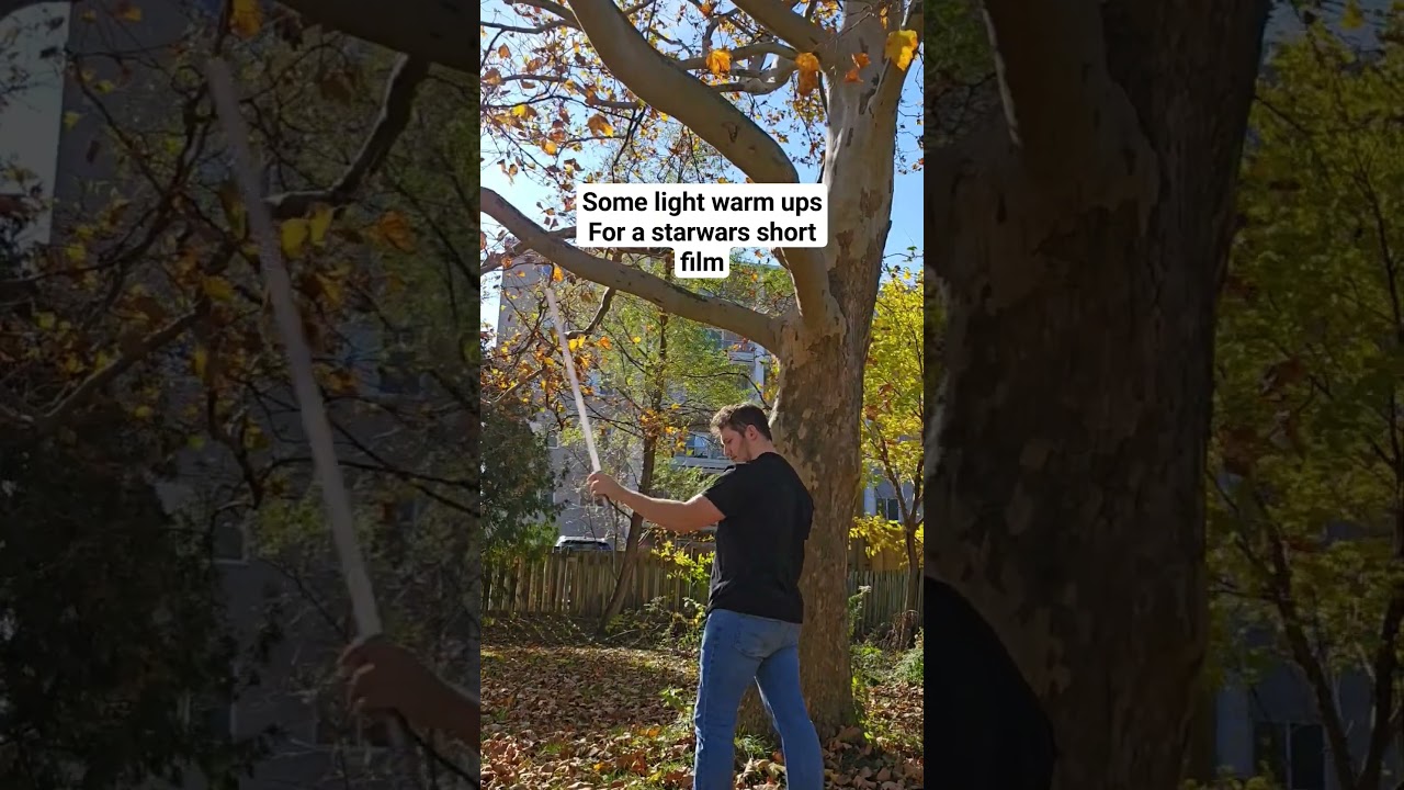 Lightsaber Warm-ups  #starwars #lightsaber #lightsaberfight #indiefilm #indieshort #starwarsfanfilm