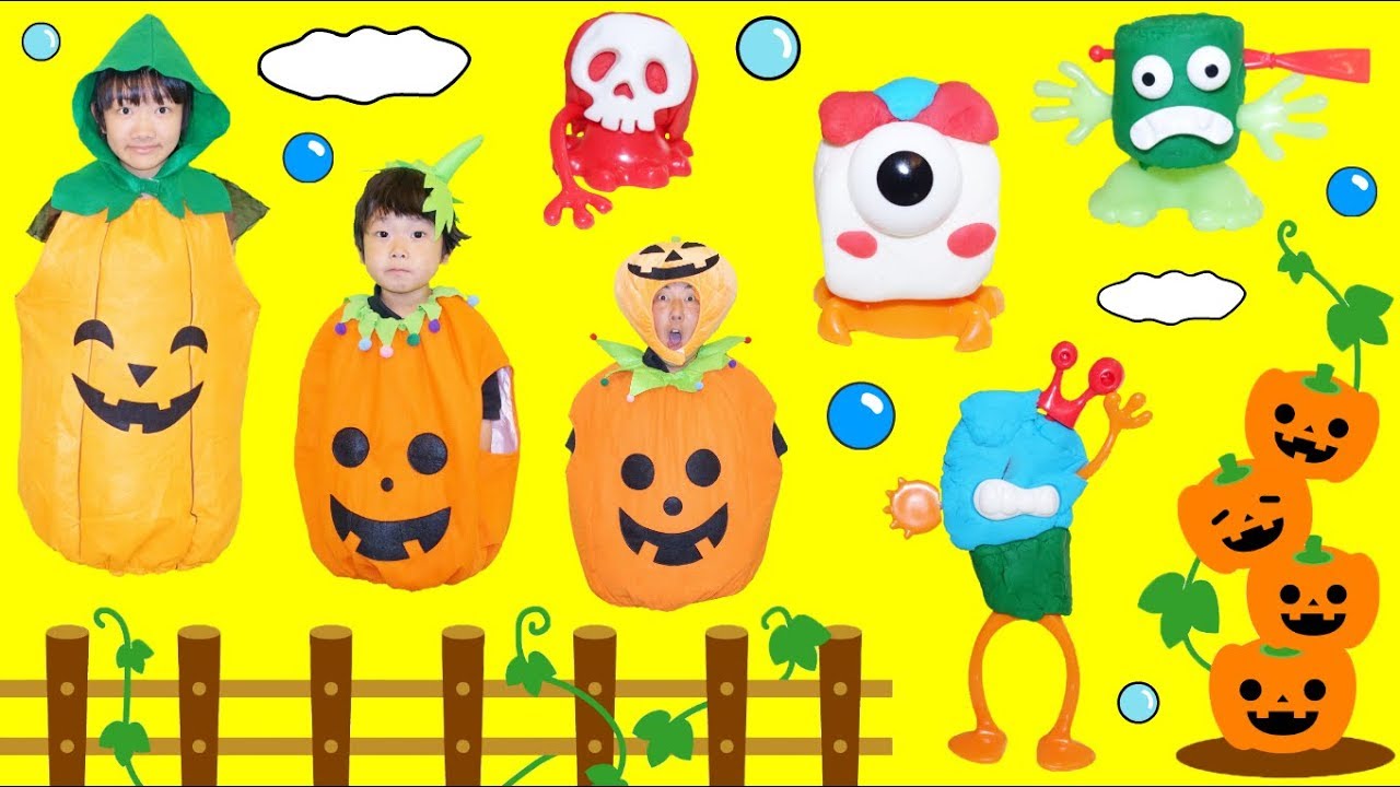 ★あわてんぼうのカボチャ「ハロウィンモンスターねんど！」★Halloween monster clay★