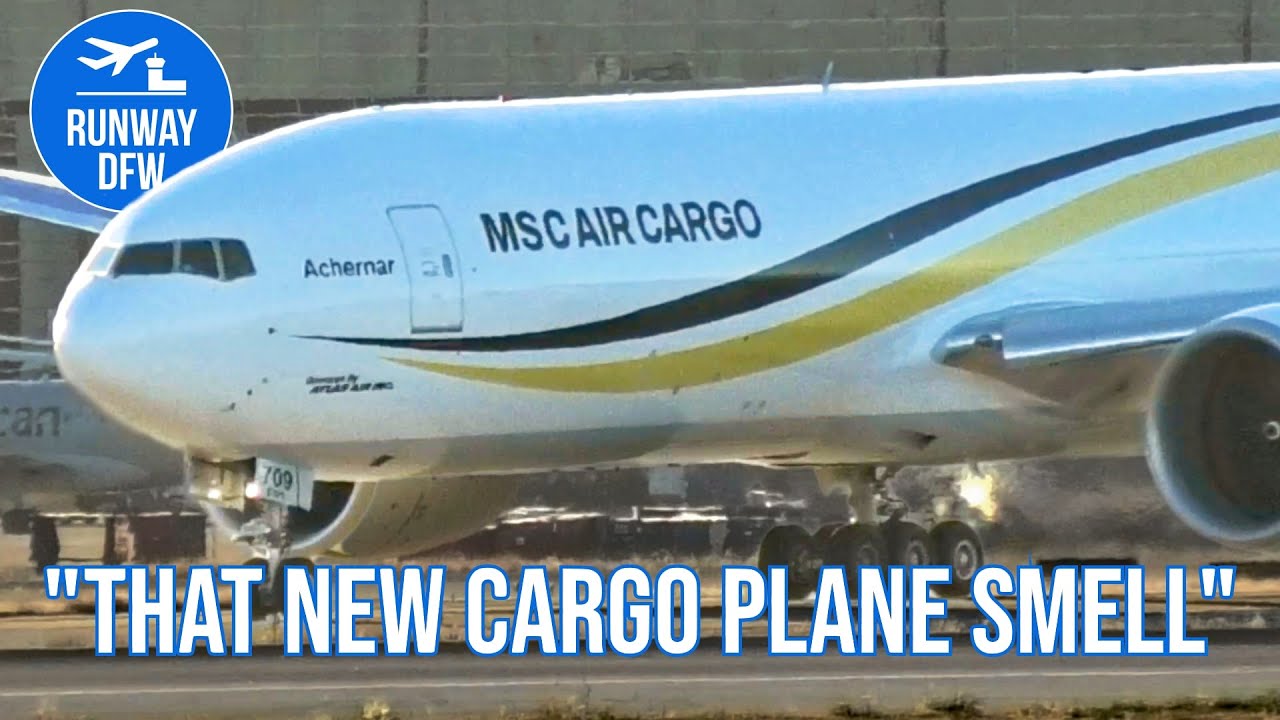 Here's a brand-new MSC Air Cargo 777 at DFW Airport