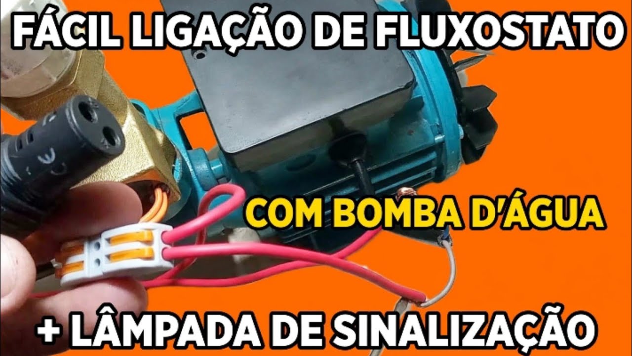 Como fazer a ligação de um fluxostato da Bemaflux mais lâmpada de sinalização