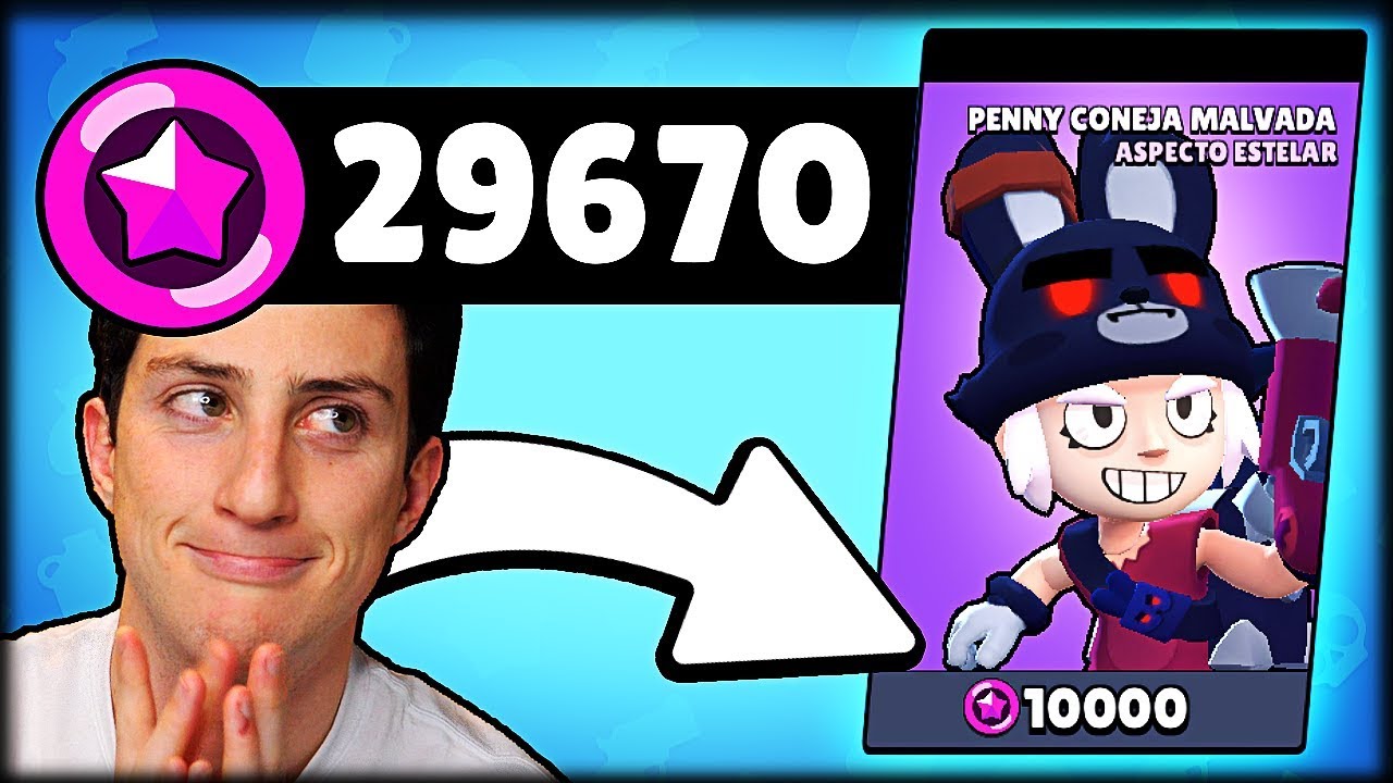 ME GASTO 10.000 DE MIS PUNTOS ESTELARES EN LA MEJOR SKIN DE PENNY CONEJA en Brawl Stars - WihtZack