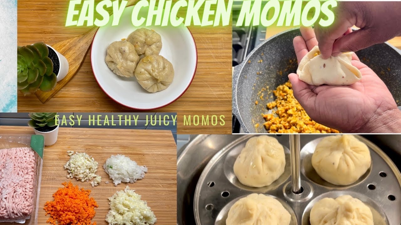 Easy healthy Chicken momos|chicken dumplings|chicken dim sum|Healthy momos for kids|steam dumplings