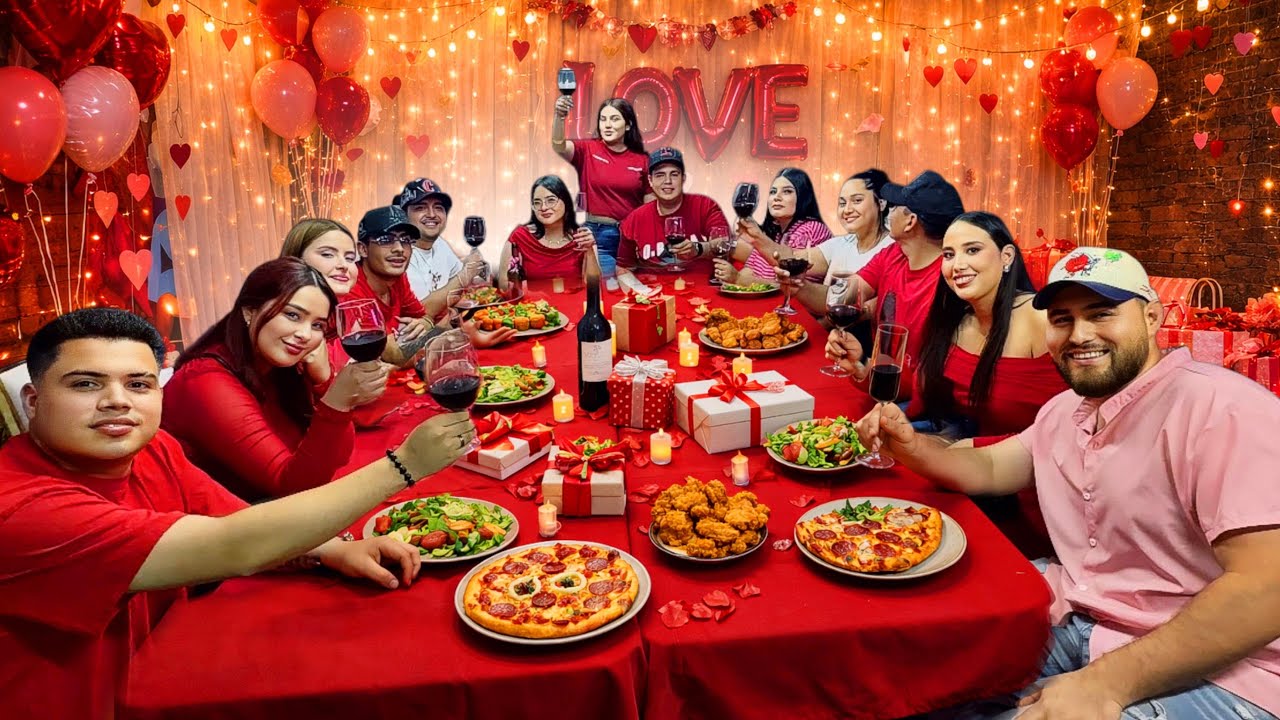 HICE UNA CENA DE SAN VALENTÍN PARA MIS AMIGOS Y ASÍ LA PASAMOS❤️