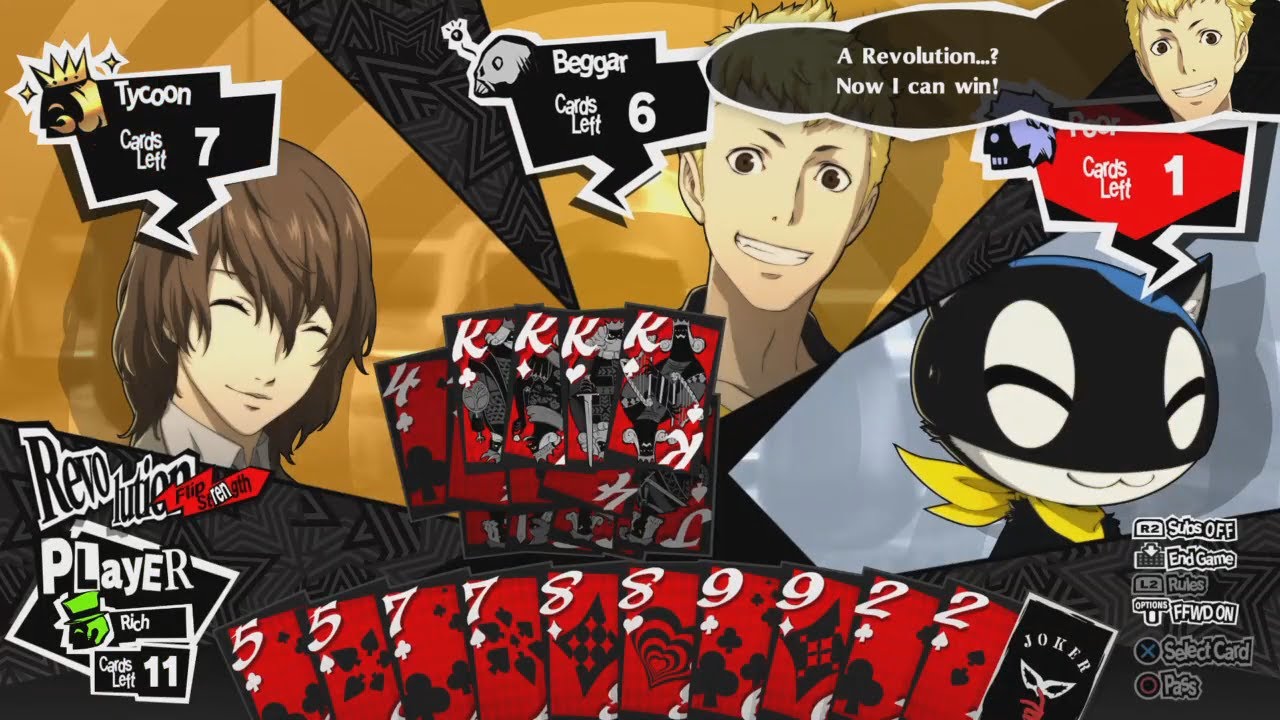 Persona 5 Royal but there are 4 Revolutions in a row in Tycoon
