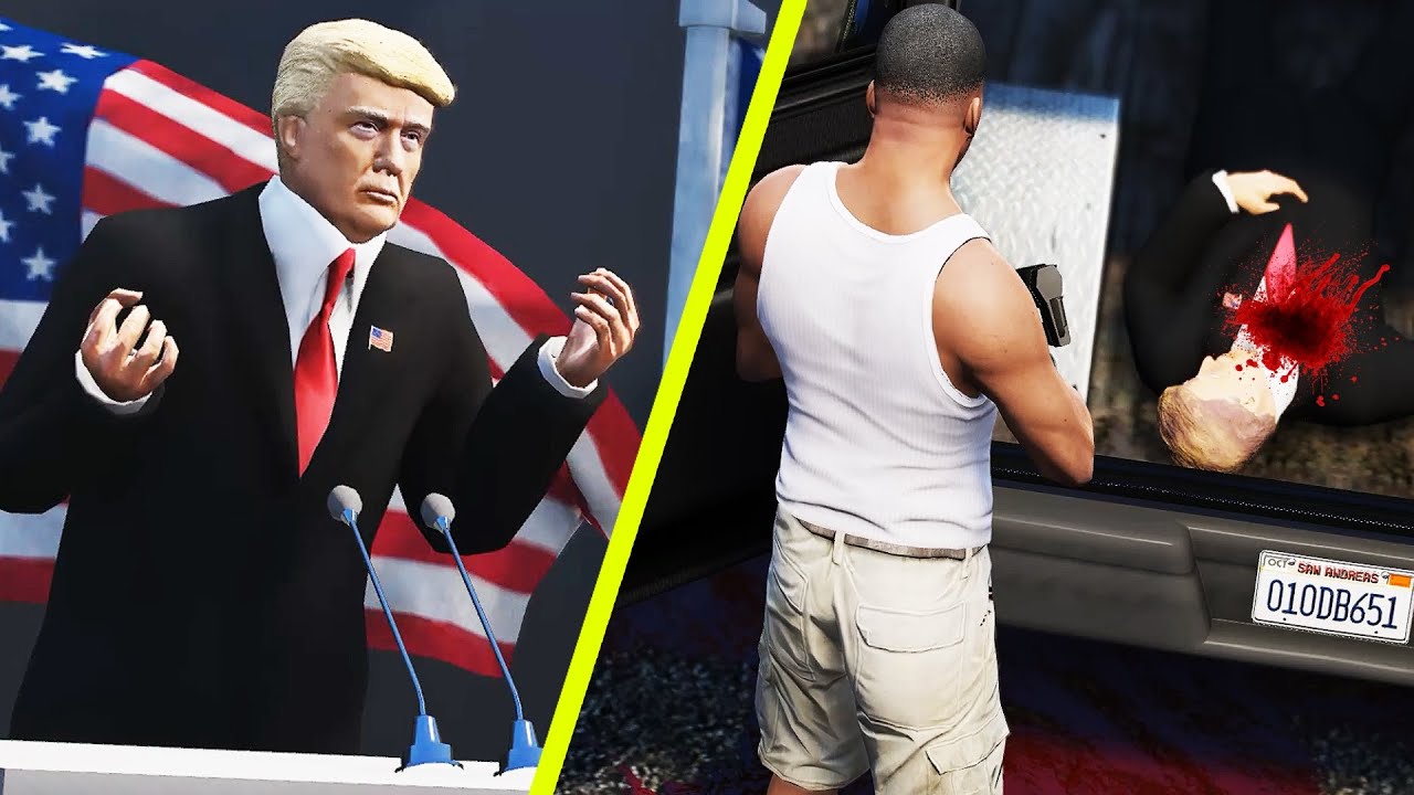 【OFFICER CK】殺手小富 刺殺洛聖都美国總統候選人!? Donald Trump《GTA 5 Mods》
