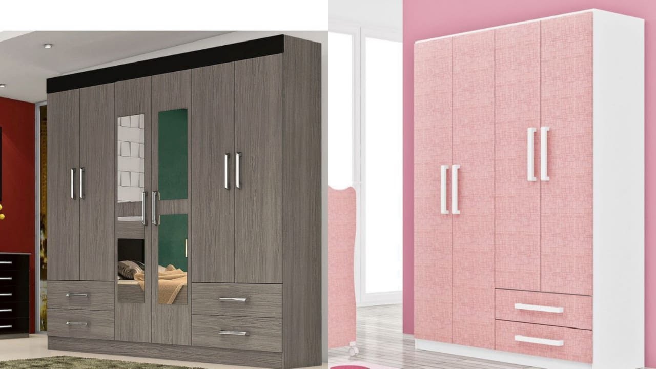 Simple and beautiful wooden 3 door cubinets ans cupboard designes