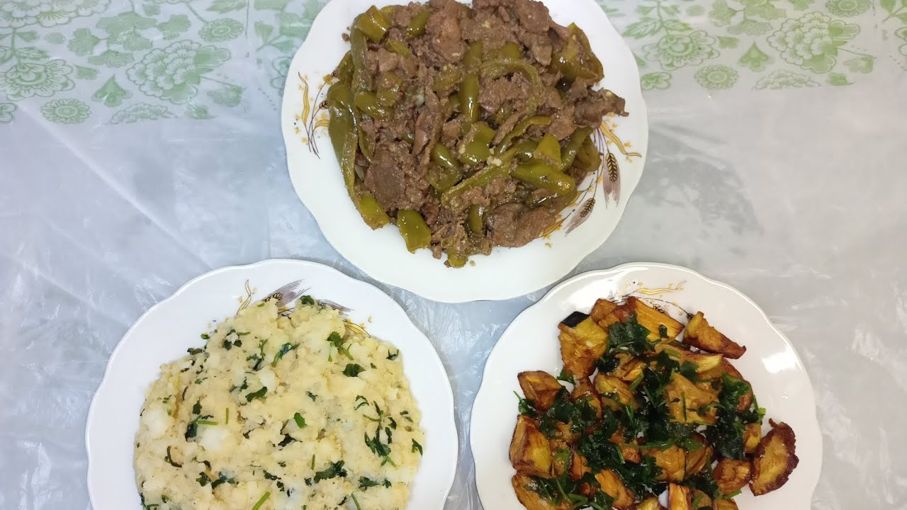 اكلة سريعة:كبدة وبطاطس وبتنجان👌 