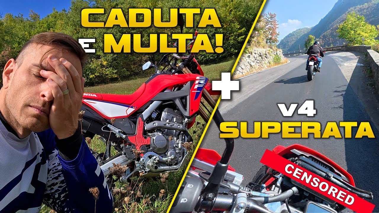 Caduta e Multa con la CRF 300 L... Ma la giornata si salva con questo SORPASSO!