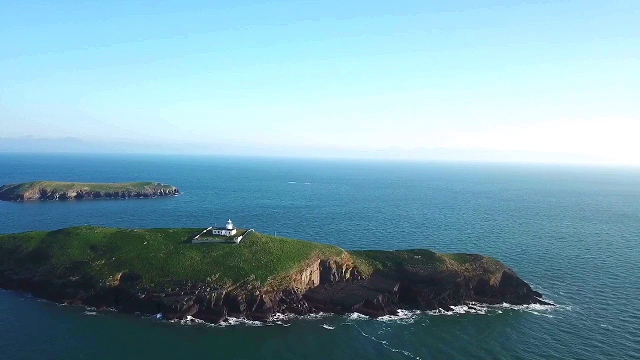 Drone flight over bear grylls island