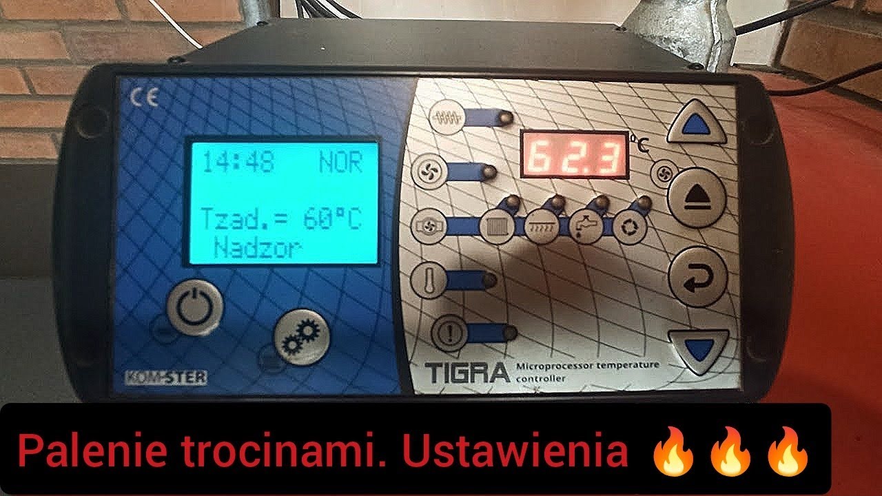 Ustawienia sterownika podczas palenia trocinami w kotle na ekogroszek ( czytaj opis !!!!)