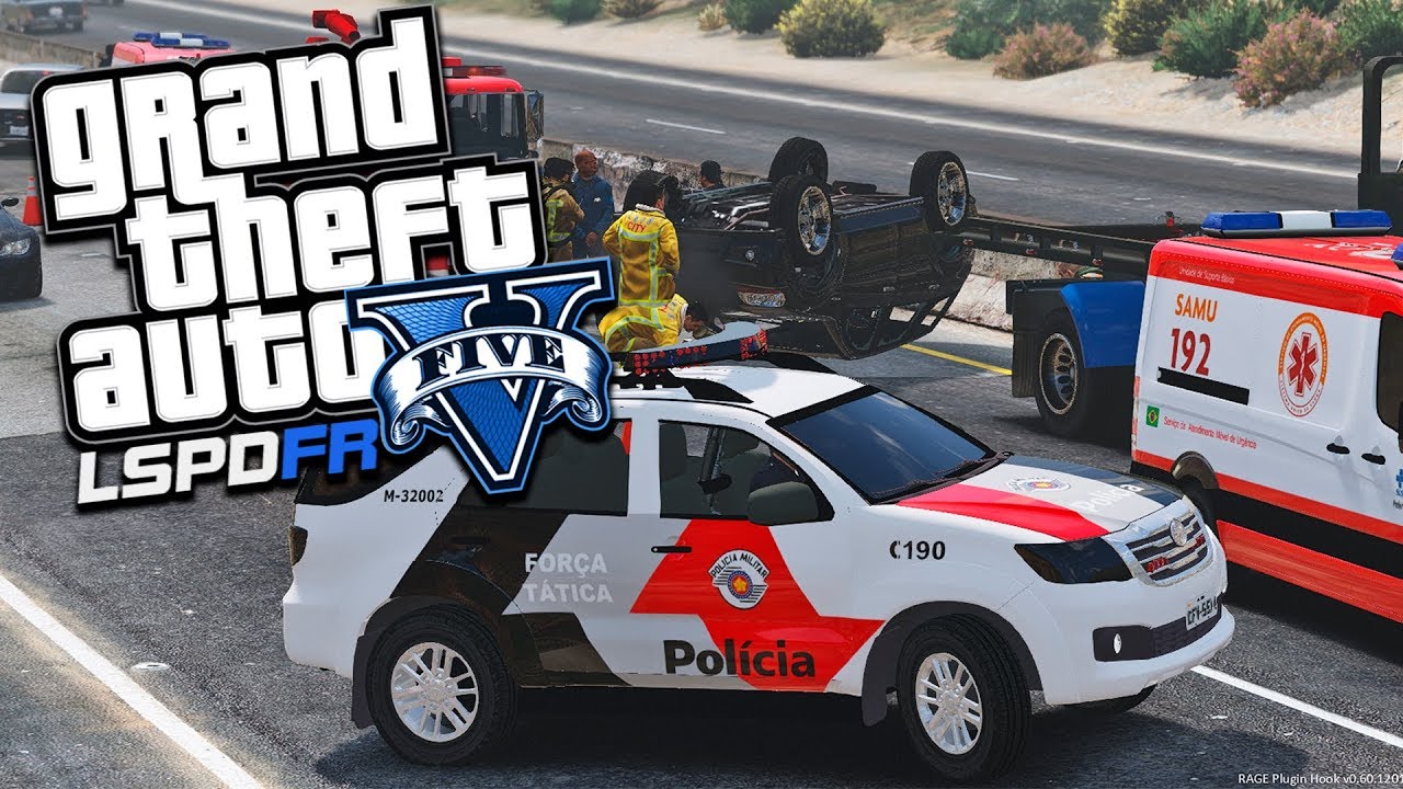 GTA V VIDA POLICIAL - CAUSOU ACIDENTE DE TRANSITO E FUGIU Hylux SW4 da PMESP | Ep 43 LSPD