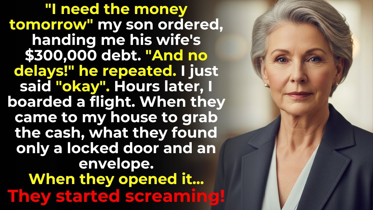 My Son Demanded I Pay His Wife’s $300K Debt — So I Vanished Without a Word…