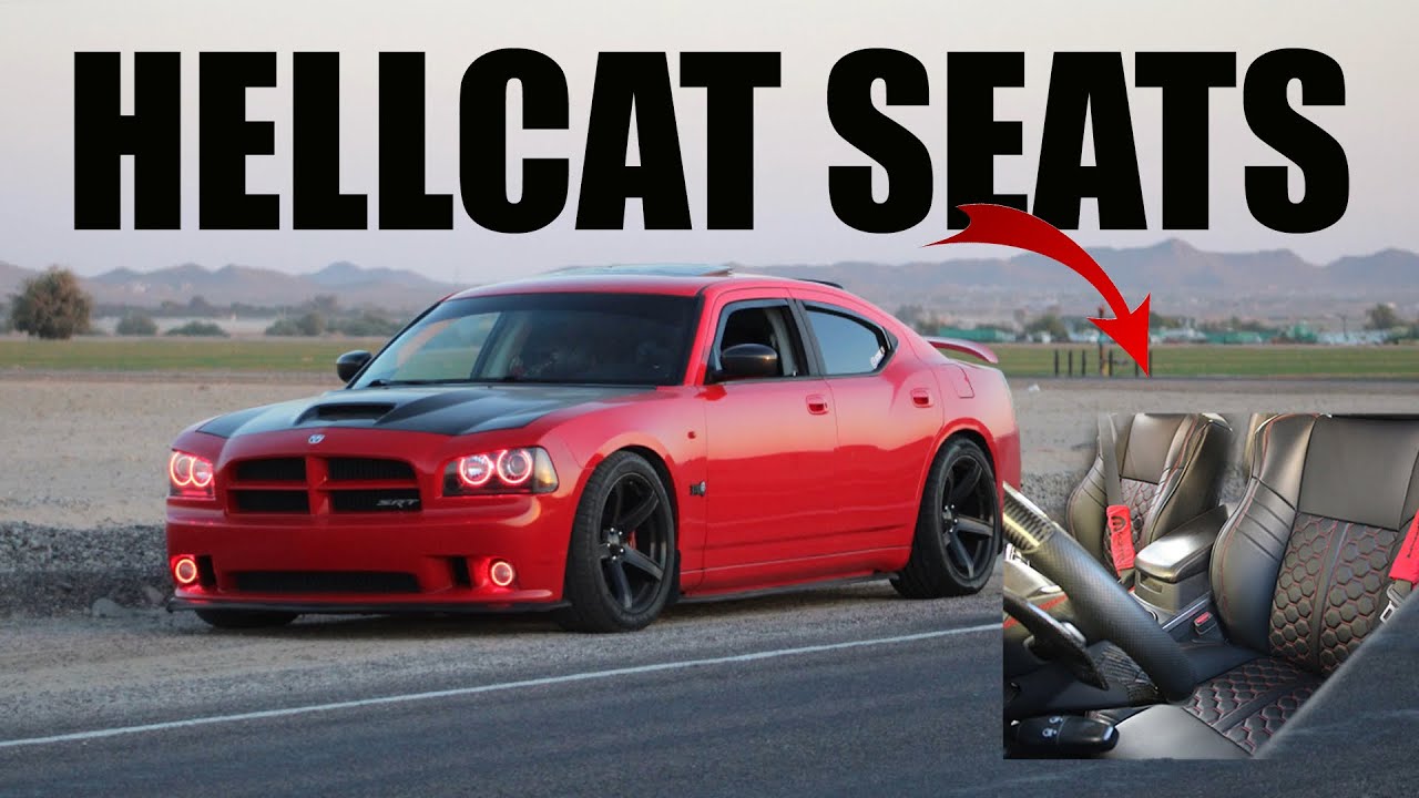Hellcat Seat Covers On My 2009 Dodge Charger SRT8! **KUSTOM INTERIOR**