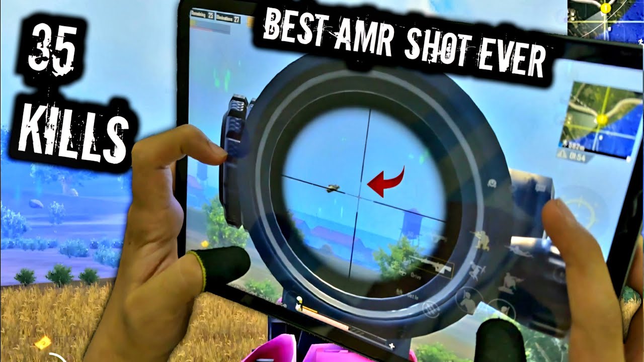 SNIPER KING IN ERANGLE | 35 KILLS | AMR + GROZA | 120 FPS IPAD PRO 4-FINGERS CLAW HANDCAM