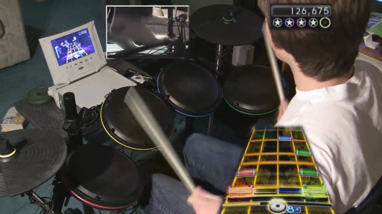 [HD] Two Weeks 100% FC 5GS* Rock Band 2 Expert Drums - ION/Foot View