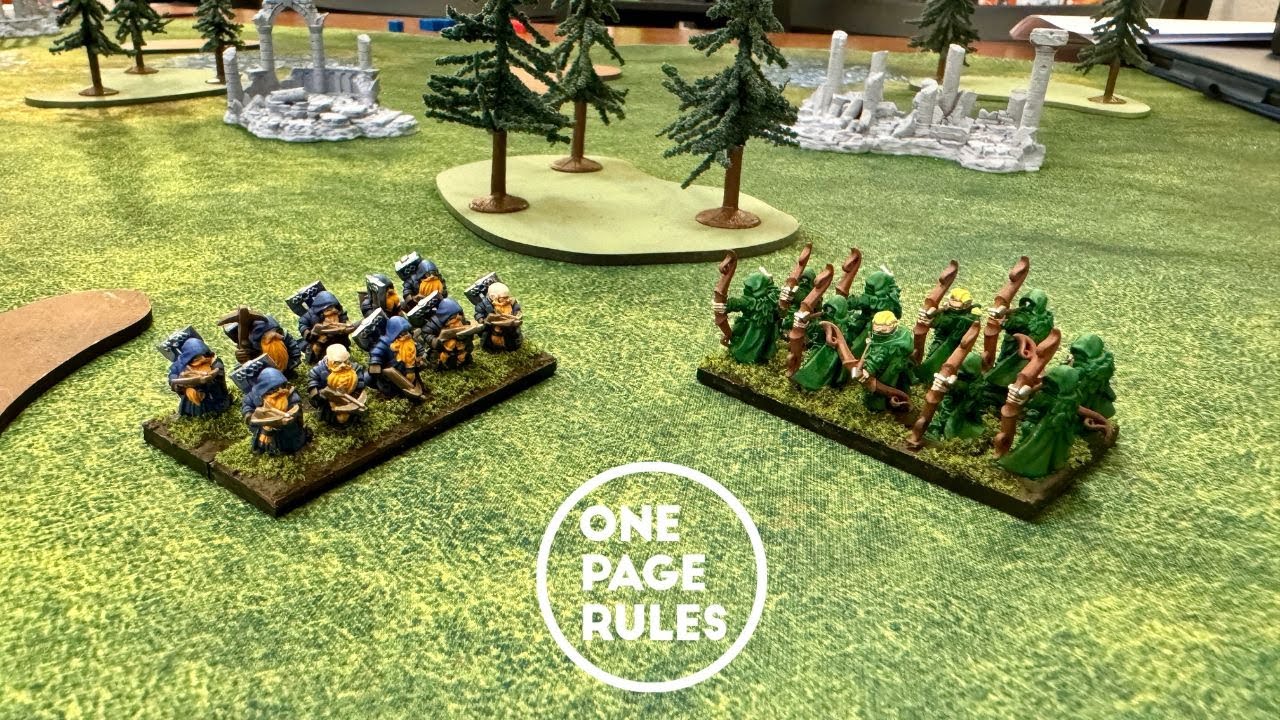 One Page Rules Age of Fantasy Regiments Battle Report Wood Elves vs Dwarves 20240906
