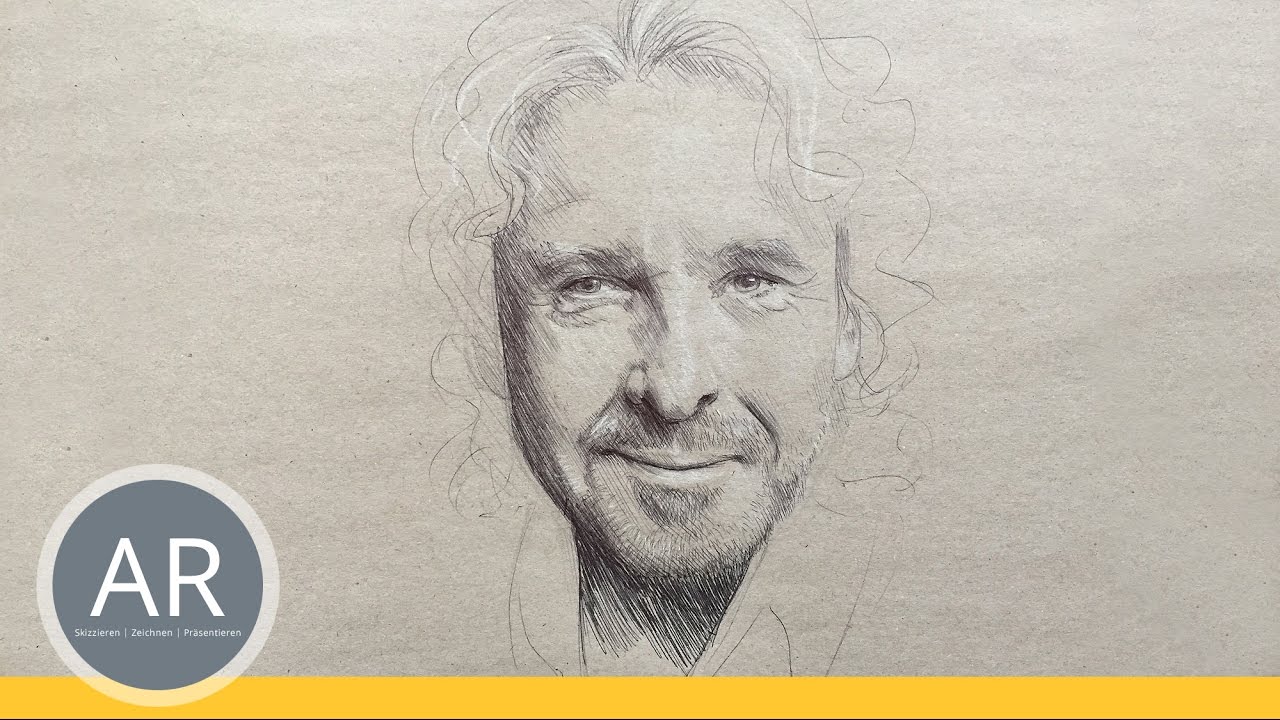 Porträt zeichnen lernen. Wetten, dass Ihr diesen Moderator kennt! Mappenkurs Kunst auf Lehramt