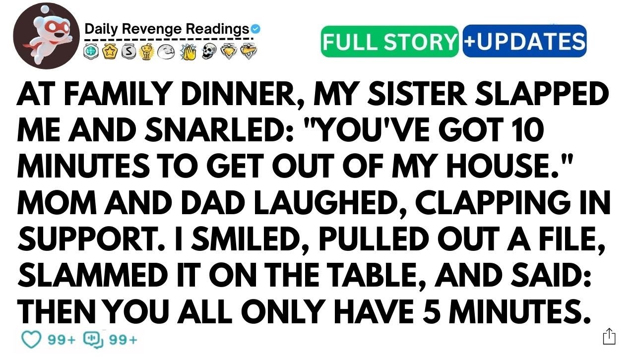 At Family Dinner, My Sister Slapped Me And Snarled: 