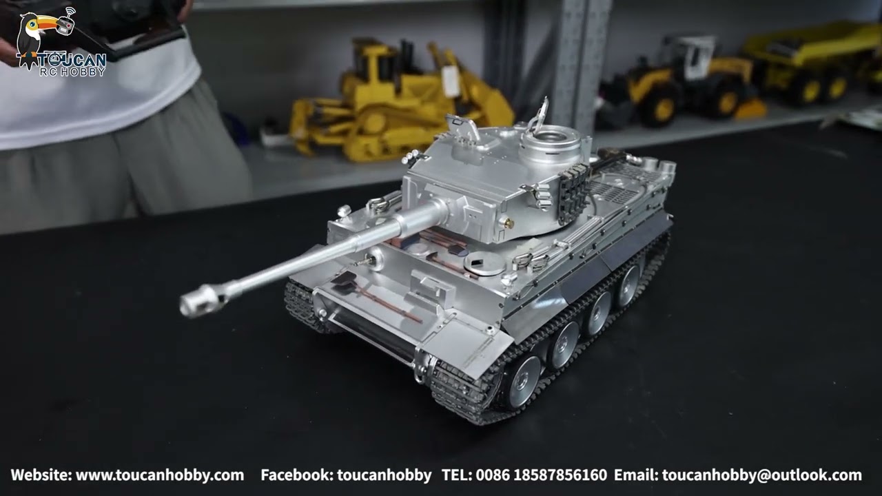 Henglong 1/16 2.4G модернизированный полностью металлический немецкий Tiger I, 6,8 кг. 7.1-дюймов...