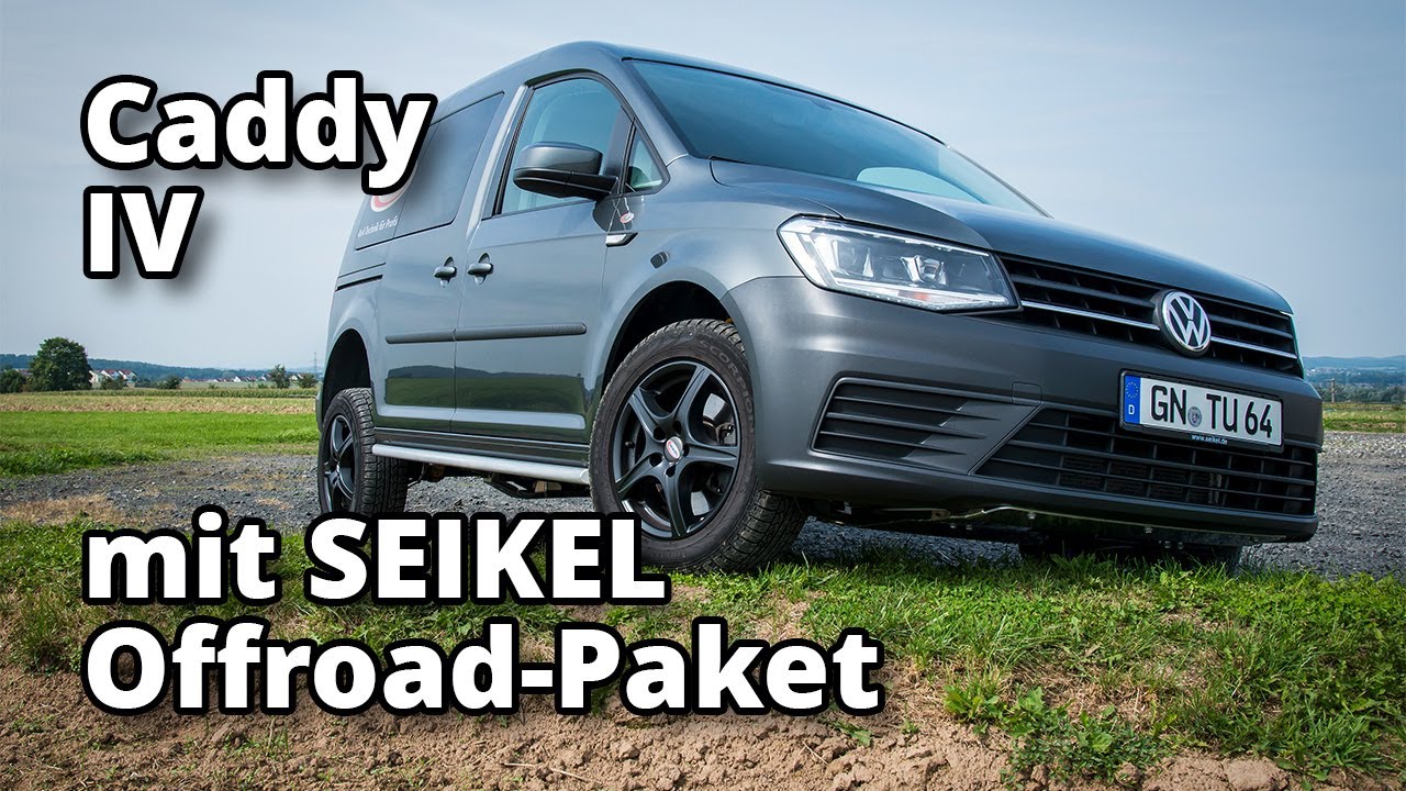 Volkswagen Caddy mit SEIKEL Offroad-Ausstattung f&uuml;r grobes Gel&auml;nde  &ndash; H&ouml;herlegung und Motorschutz