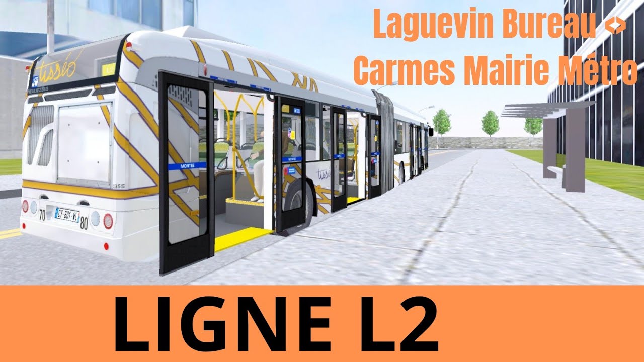 Proton Bus Simulator : Ligne L2 entre Laguevin Bureau et Carmes Mairie Métro