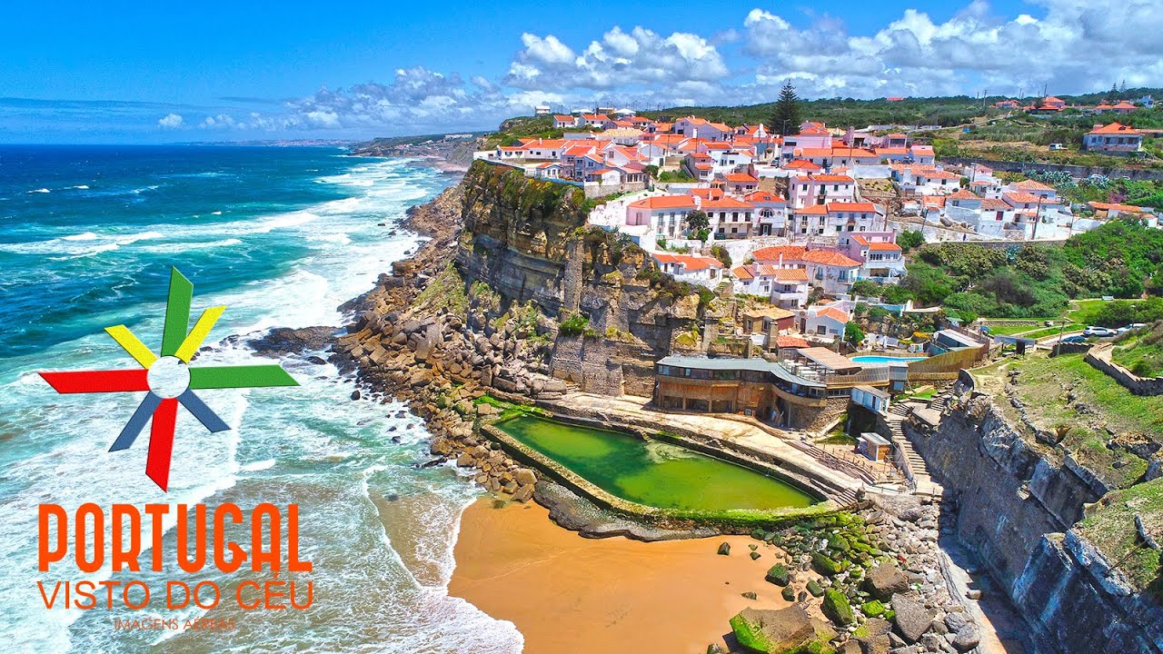 Azenhas do Mar 🏖️ aerial view - 4K Ultra HD