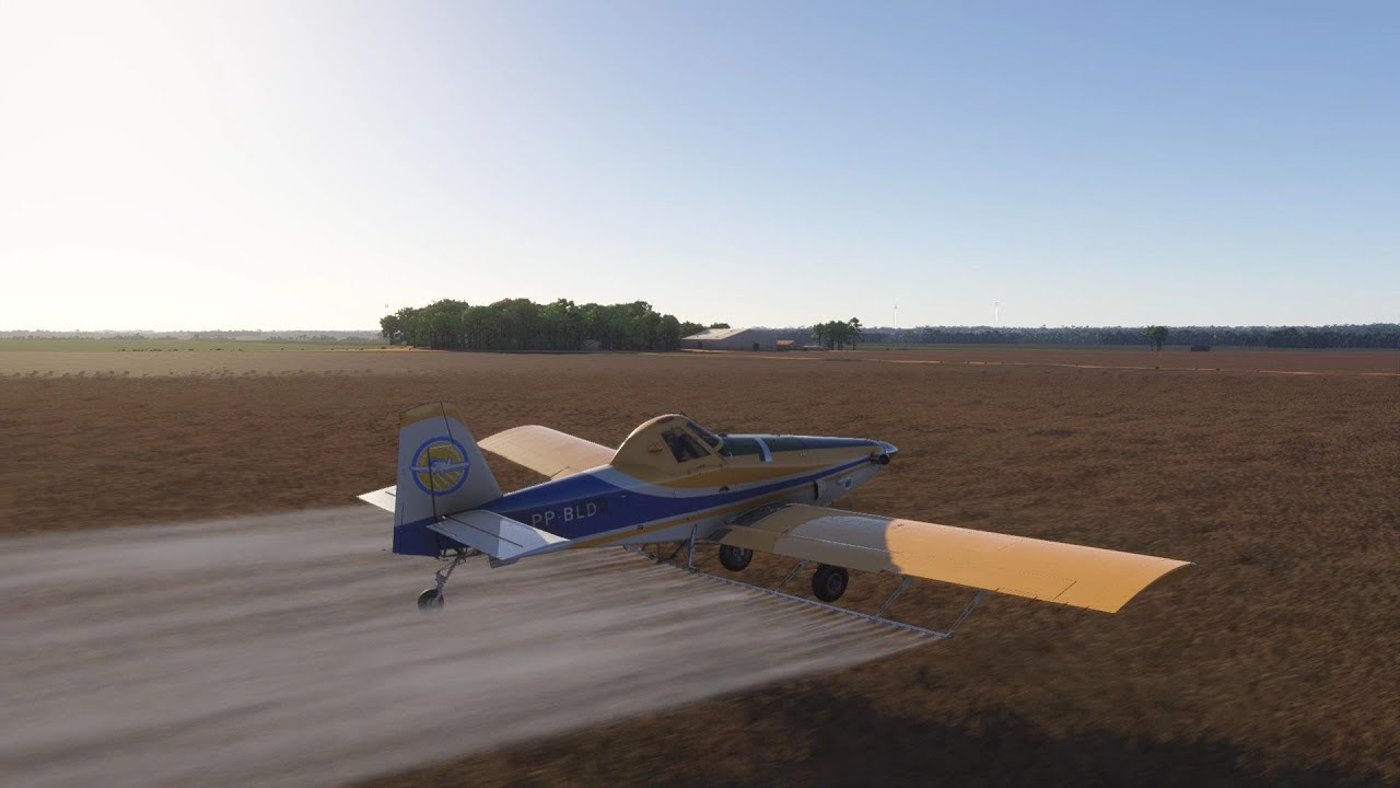 PULVERIZANDO A LAVOURA COM AVIÃO AGRICOLA NO FLIGHT SIMULATOR 2024 - (AIR TRACTOR) #2