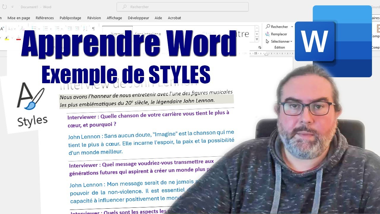 Exemple d'utilisation des STYLES sous Word