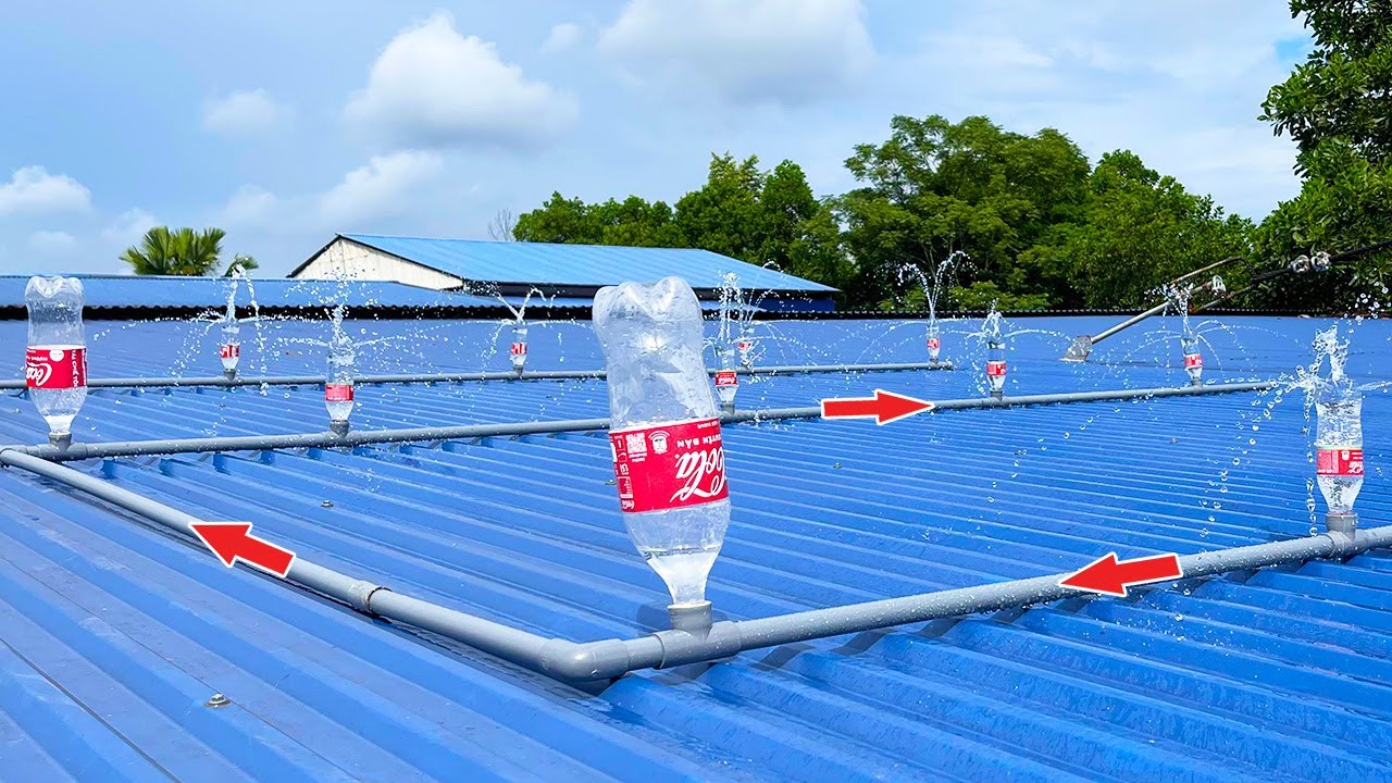 The cooling idea without electric of very old plumber ! Just PVC pipe + empty plastic bottle