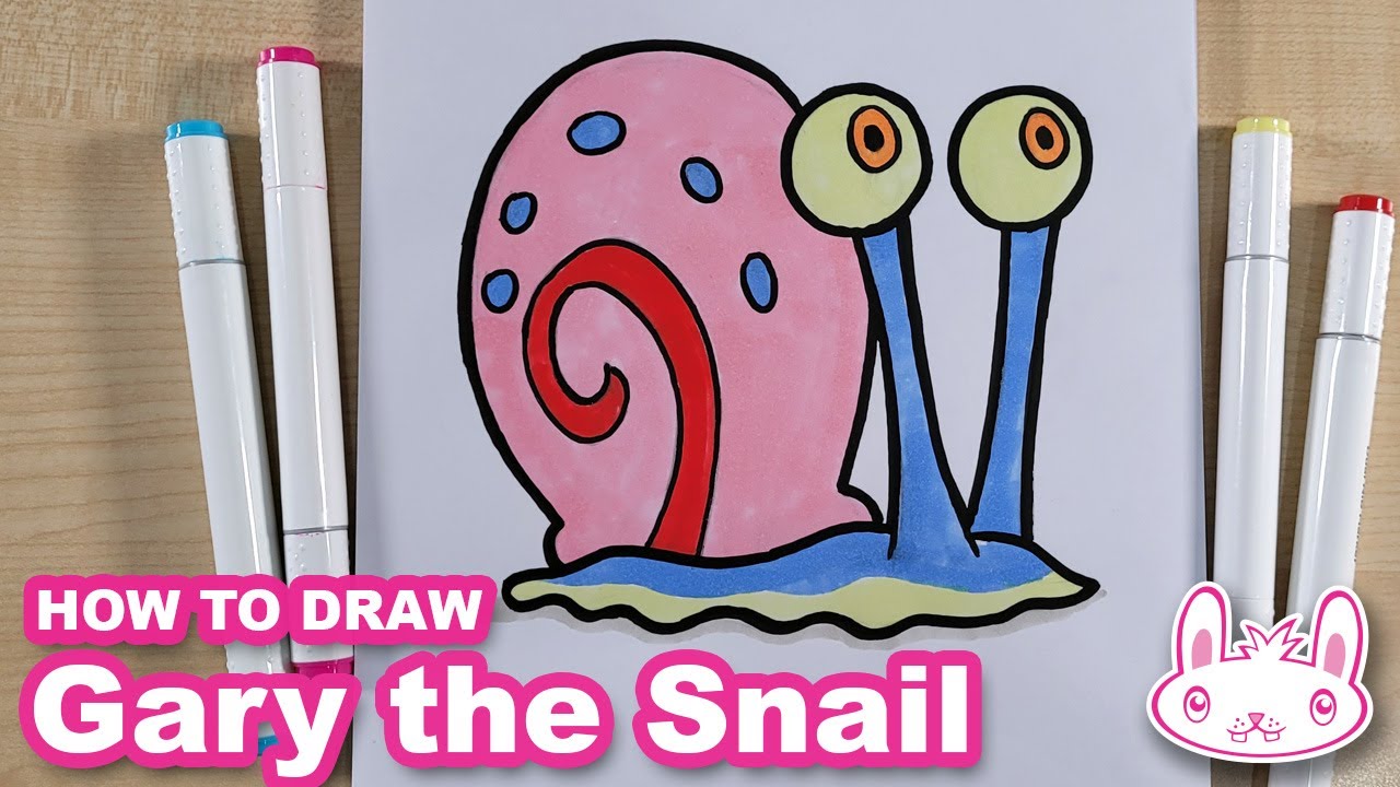How to Draw Gary the Snail | SpongeBob's favorite pet - Easy step-by-step tutorial