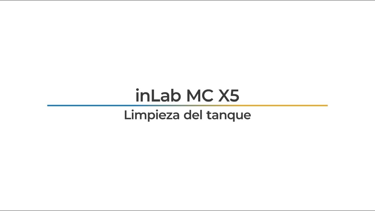 inLab MCX5 | Limpieza del tanque