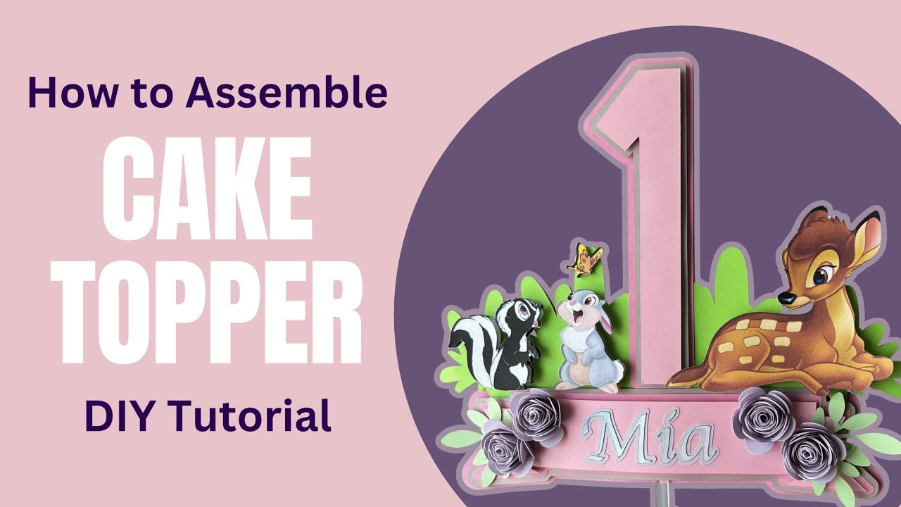 DIY Bambi and Friends Cake Topper Tutorial | How to Assemble a Cake Topper