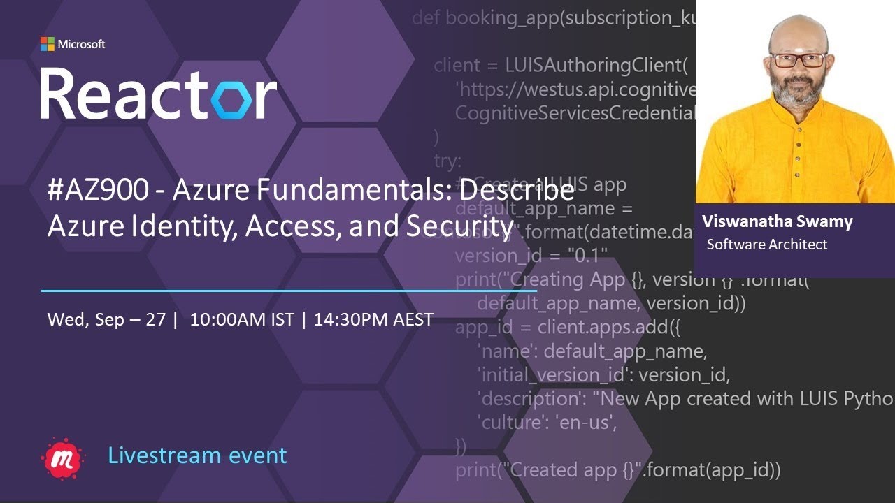 #AZ900 - Azure Fundamentals: Describe Azure Identity, Access, and Security