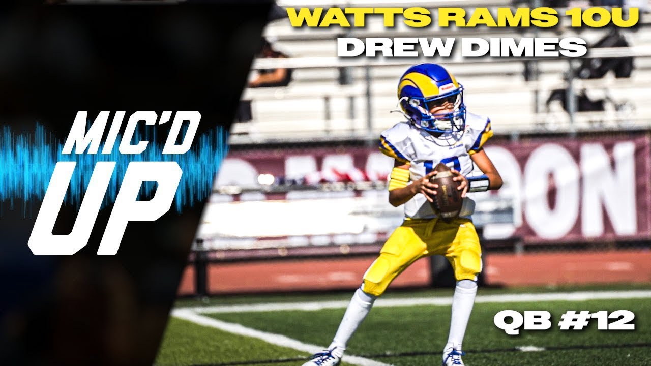 Watts Rams 10U QB #12 Drew Dimes Mic'd Up | Regional Playoffs