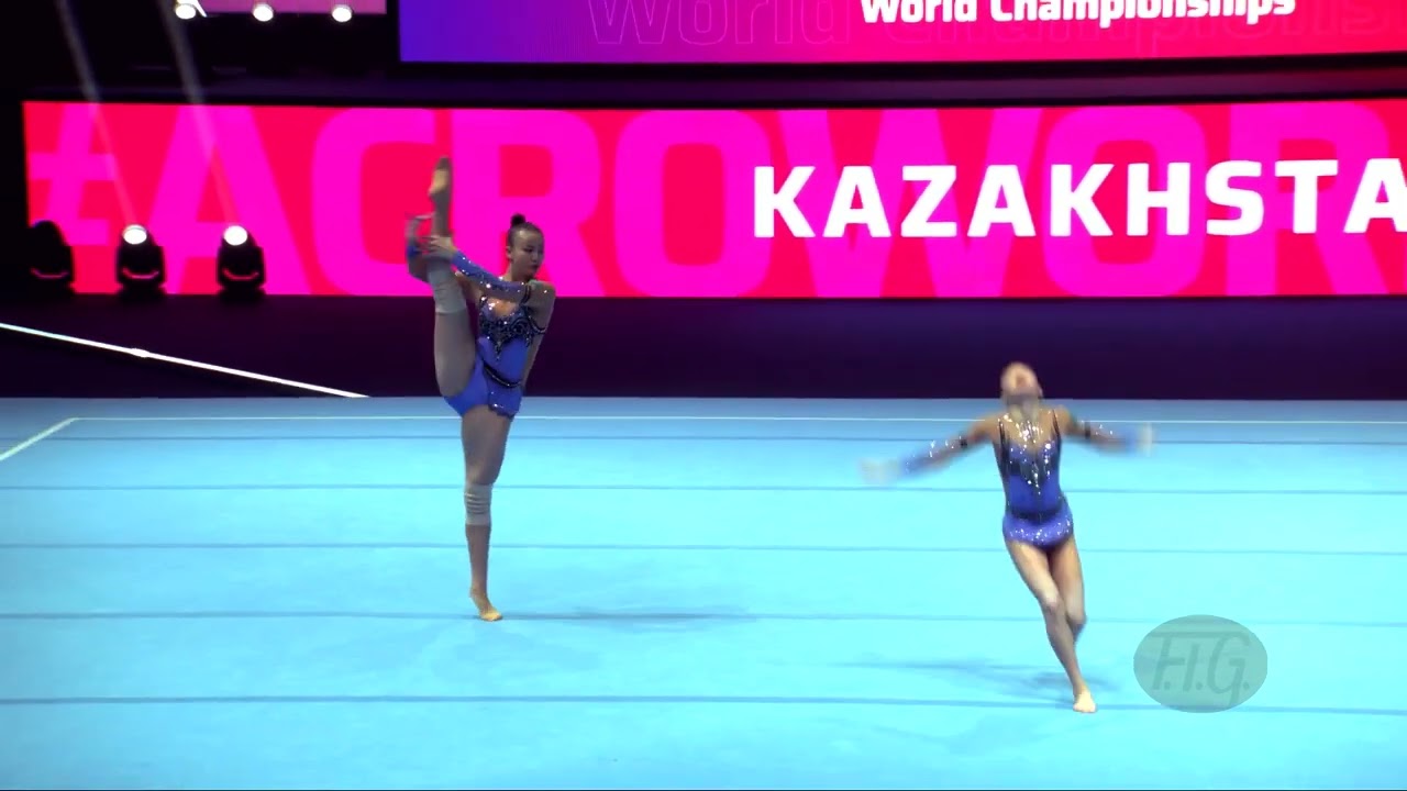 Kazakhstan (KAZ) - 2022 Acrobatic Worlds, Baku (AZE) - Balance Qualification  Women's Pair