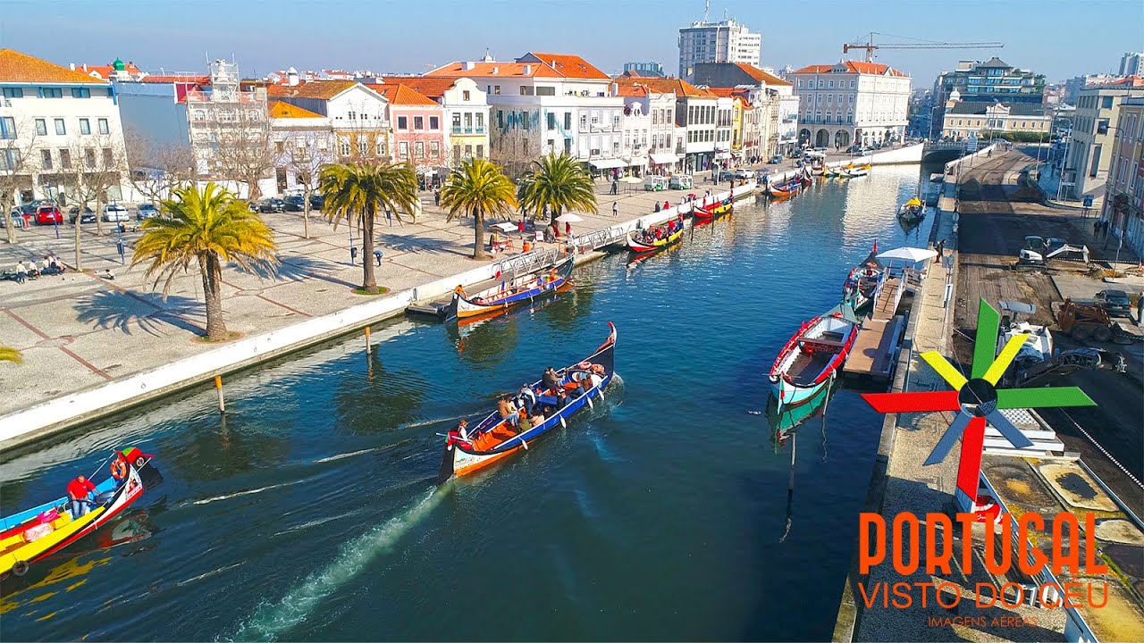 Aveiro the Venice of Portugal aerial view ⛴️  Aveiro a Veneza de Portugal vista do céu - 4K UltraHD